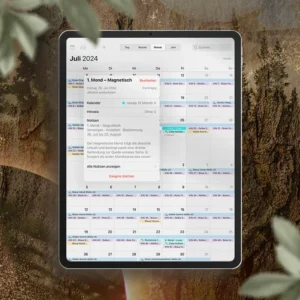 iPad ZeitBegleiter digital Kalender aufgeklappt