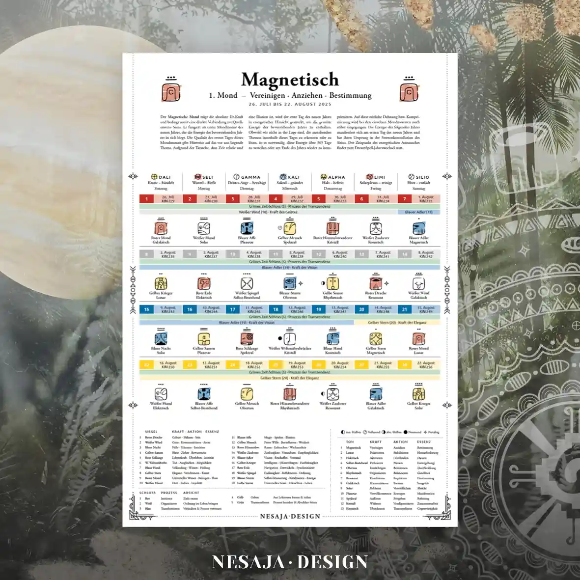 DreamSpell Kalender Übersicht ZeitBegleiter 2026 2027 Einsteiger Monatsübersicht