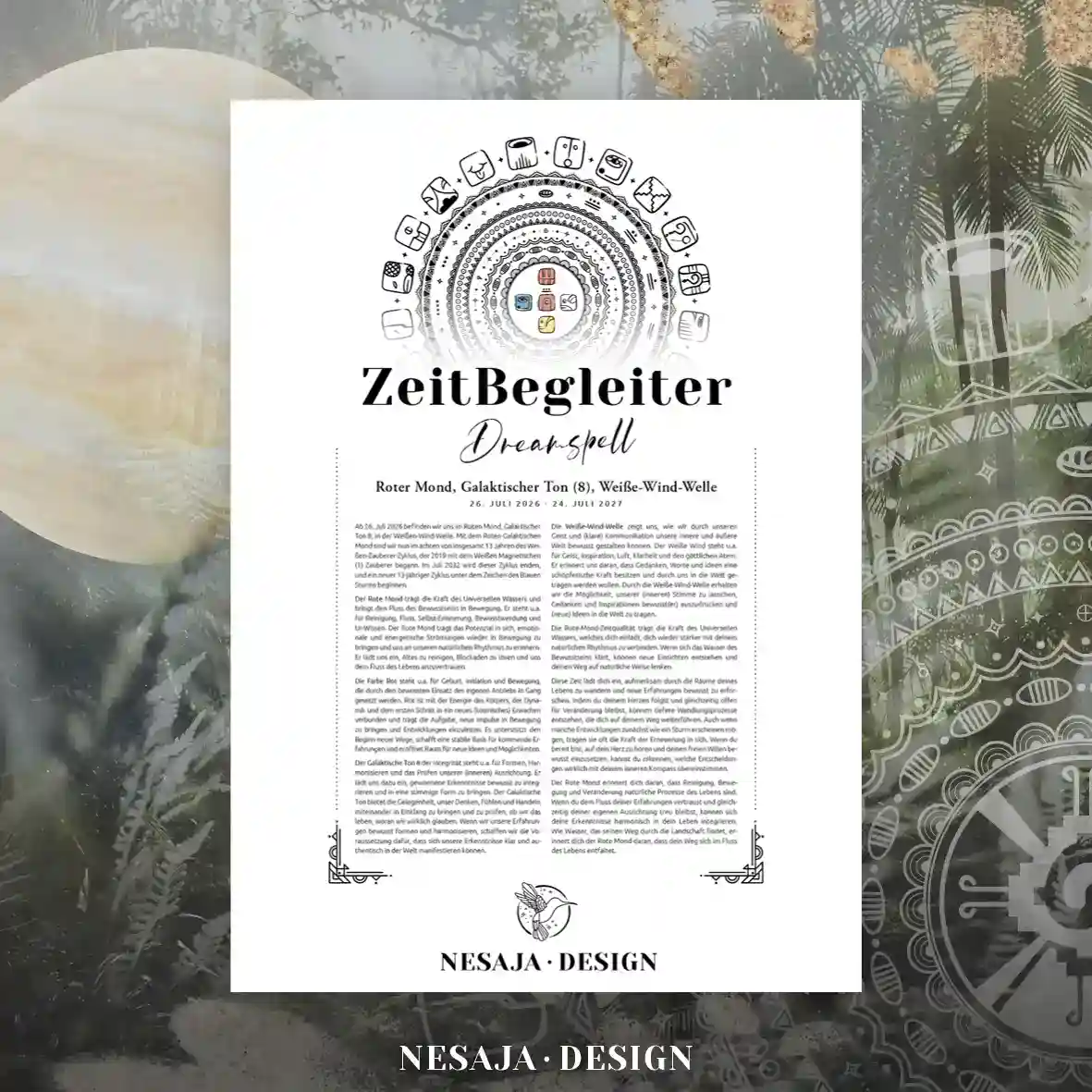 ZeitBegleiter DreamSpell 2026 2027 Fortgeschritten Titelseite vertiefung